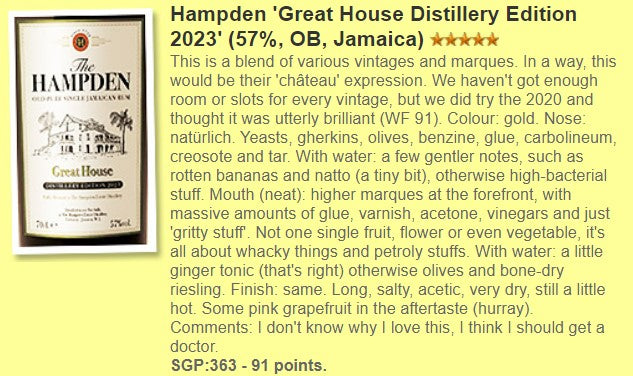 Hampden, 2023, Great House Distillery Edition, 57% - Rum, 2