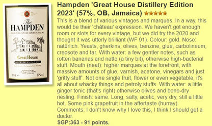 Hampden, 2023, Great House Distillery Edition, 57% - Rum, 2