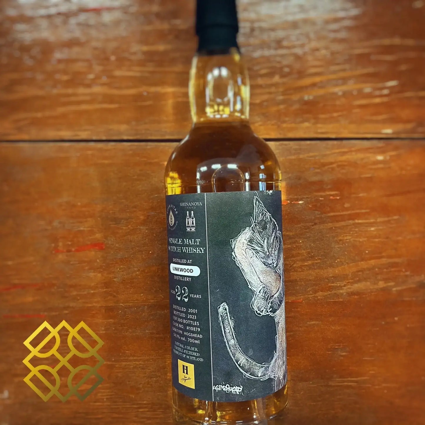 Aqua Vitae x Shinanoya x Bar Higuchi Linkwood - 22YO, 2001/2023, #10879, 54.1% - Scotch Whisky