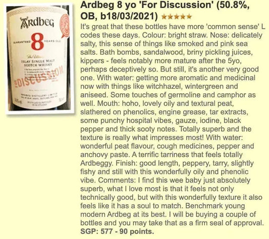 Ardbeg - 8YO, Committee Release, 2022, 50.8% - Scotch Whisky