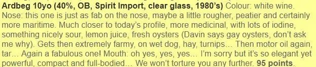 Ardbeg - Guaranteed 10YO, 1980s Bottled, Spirit Import, Clear Glass, 40% (WF95) (分現金/信用卡價) - Scotch Whisky