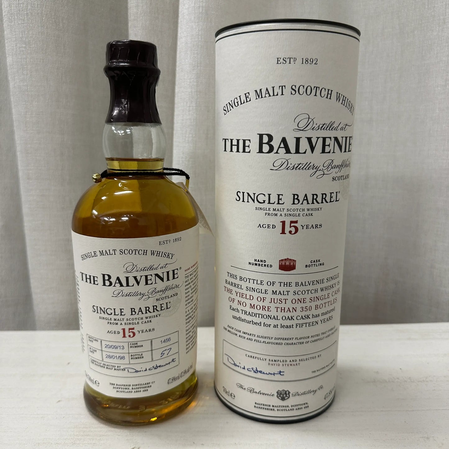 Balvenie - 15YO, 1998/2013, Single Barrel #1456, 47.8% (分現金/信用卡價) - Scotch Whisky