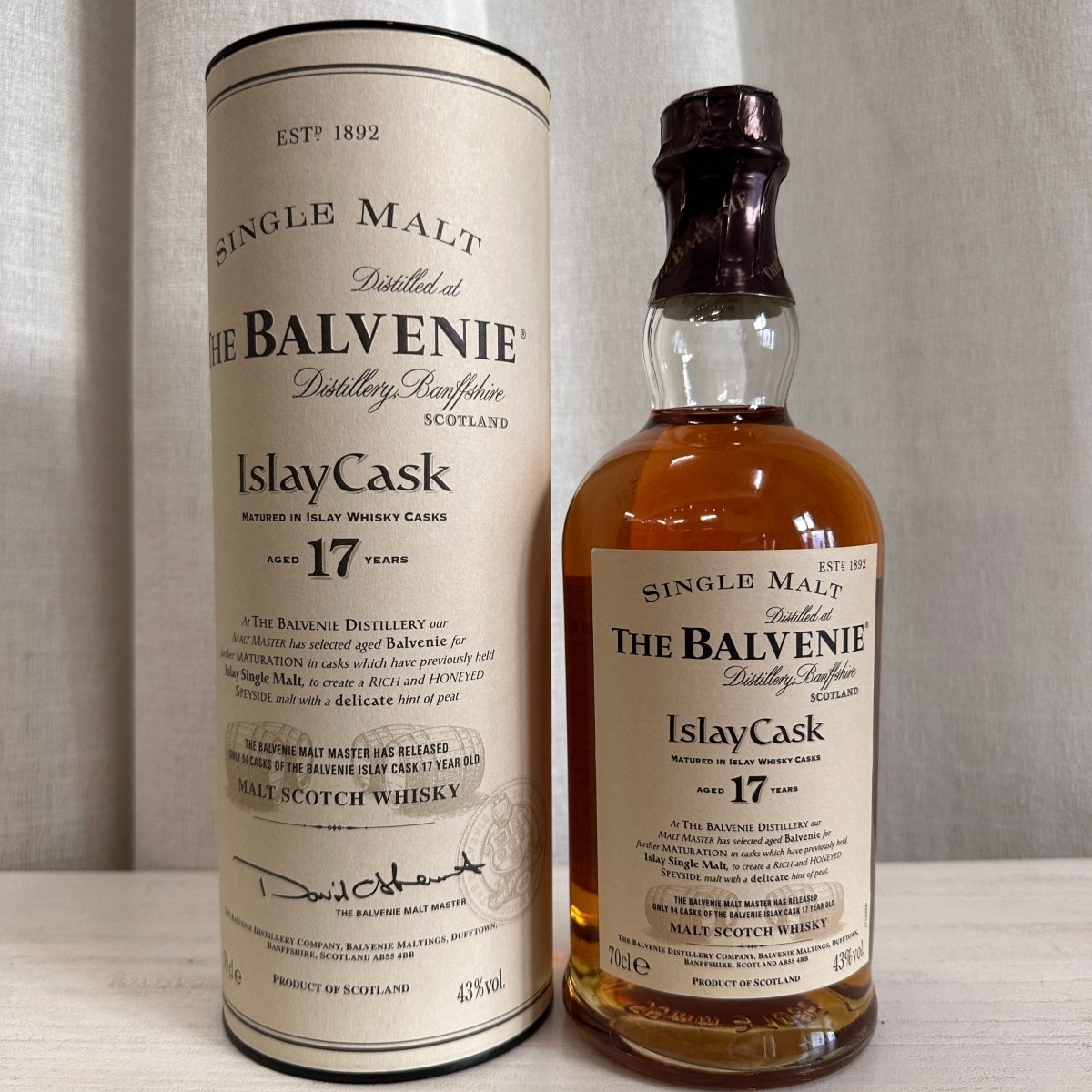 Balvenie 17YO, 2003, Islay Cask, 43% (分現金/信用卡價) - 蘇格蘭威士忌
