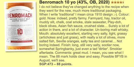 Benromach - 10YO, 43% - Scotch Whisky