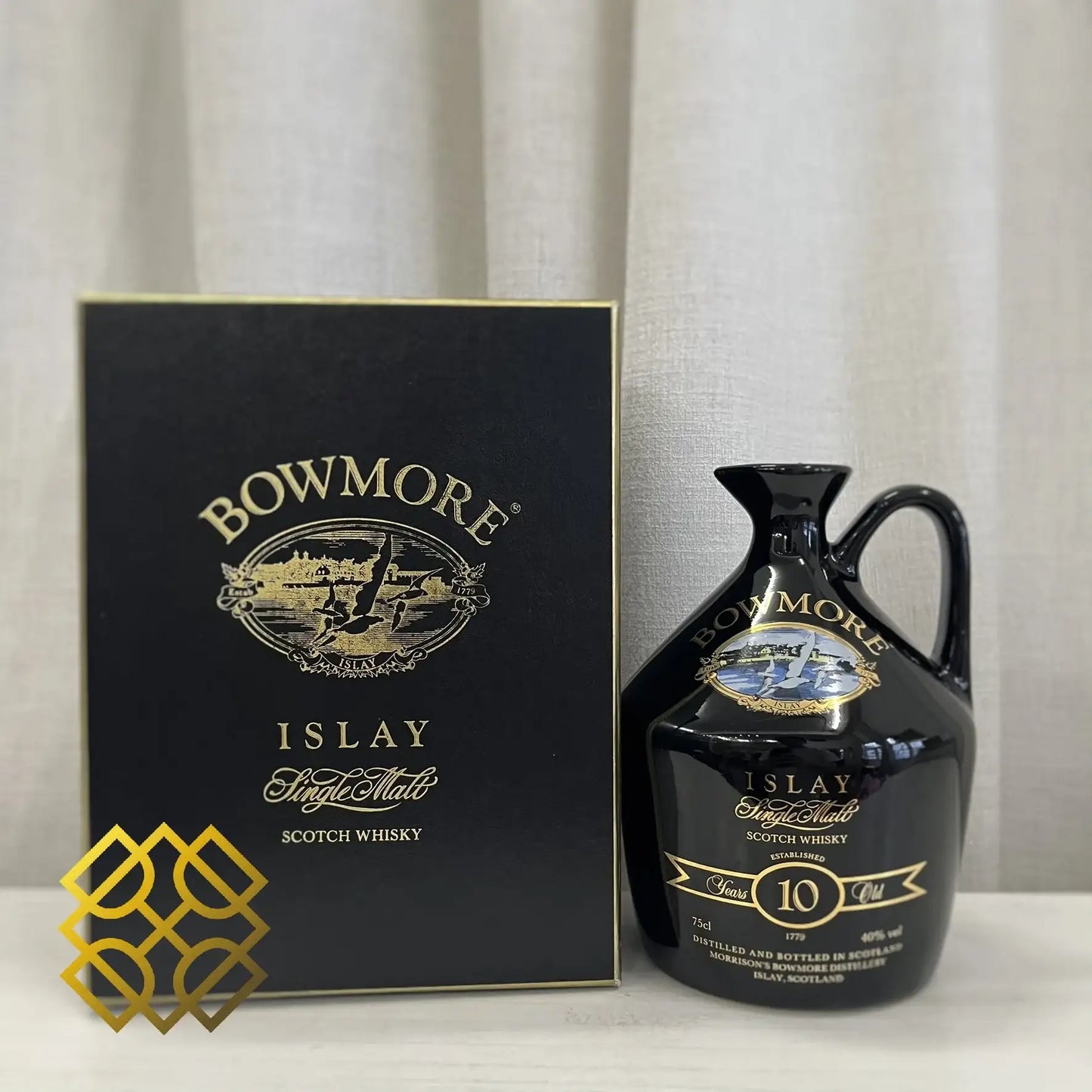 Bowmore - 10YO, Black Ceramic Jug, 750ml, 40% (WB87.88) (分現金/信用卡價) - Scotch Whisky