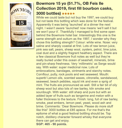 Bowmore 15YO, The Feis Ile Collection 2019, 51.7% (WF90) (分現金/信用卡價) - 蘇格蘭威士忌