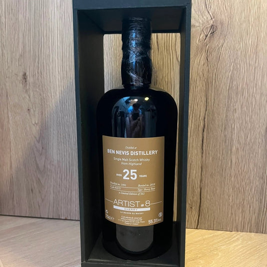 C10084 - LMDW Ben Nevis 25YO, 1991/2018, Artist #8 Sherry, #2375, 55.3% (WB88.06) -