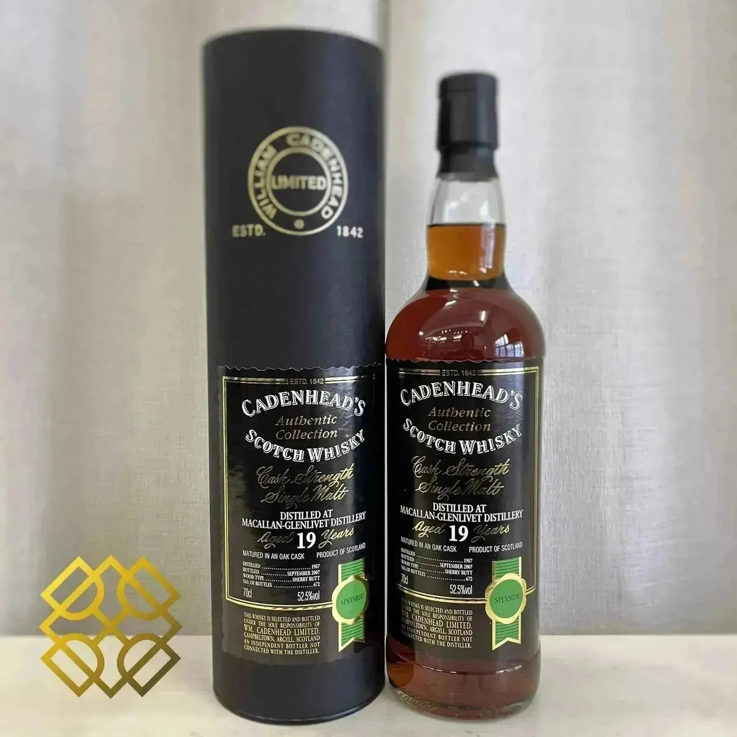 Cadenhead's Macallan - 19YO, 1987/2007, Sherry Butt, 52.5% (WB87.36) (分現金/信用卡價) - Scotch Whisky