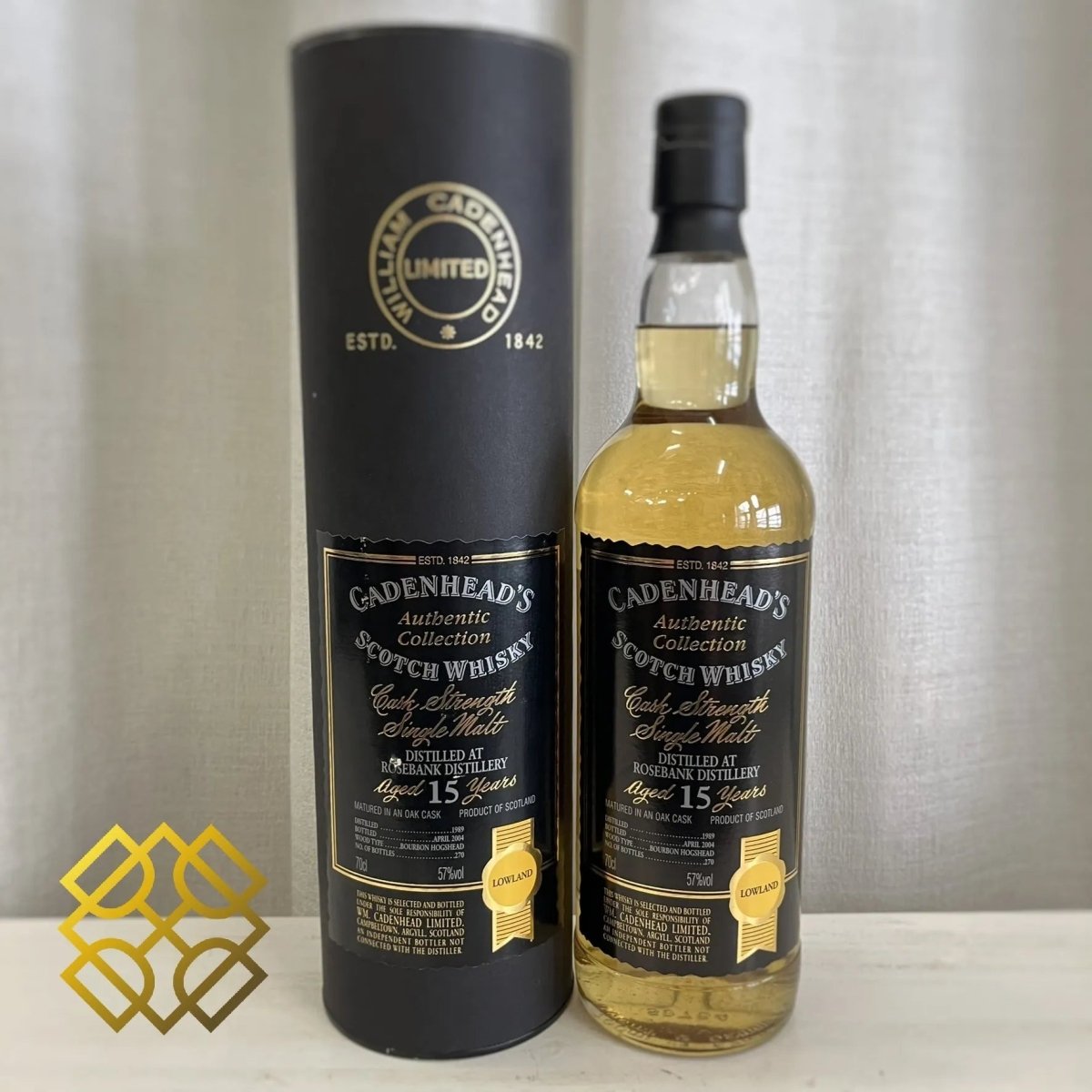 Cadenhead's Rosebank - 15YO, 1989/2004, 56.1% (分現金/信用卡價) - Scotch Whisky