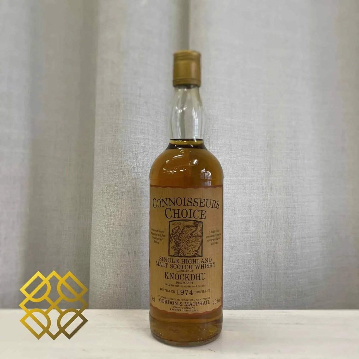 G&M Knockdhu - 1974, Old Map Label ,40% (分現金/信用卡價) - Scotch Whisky