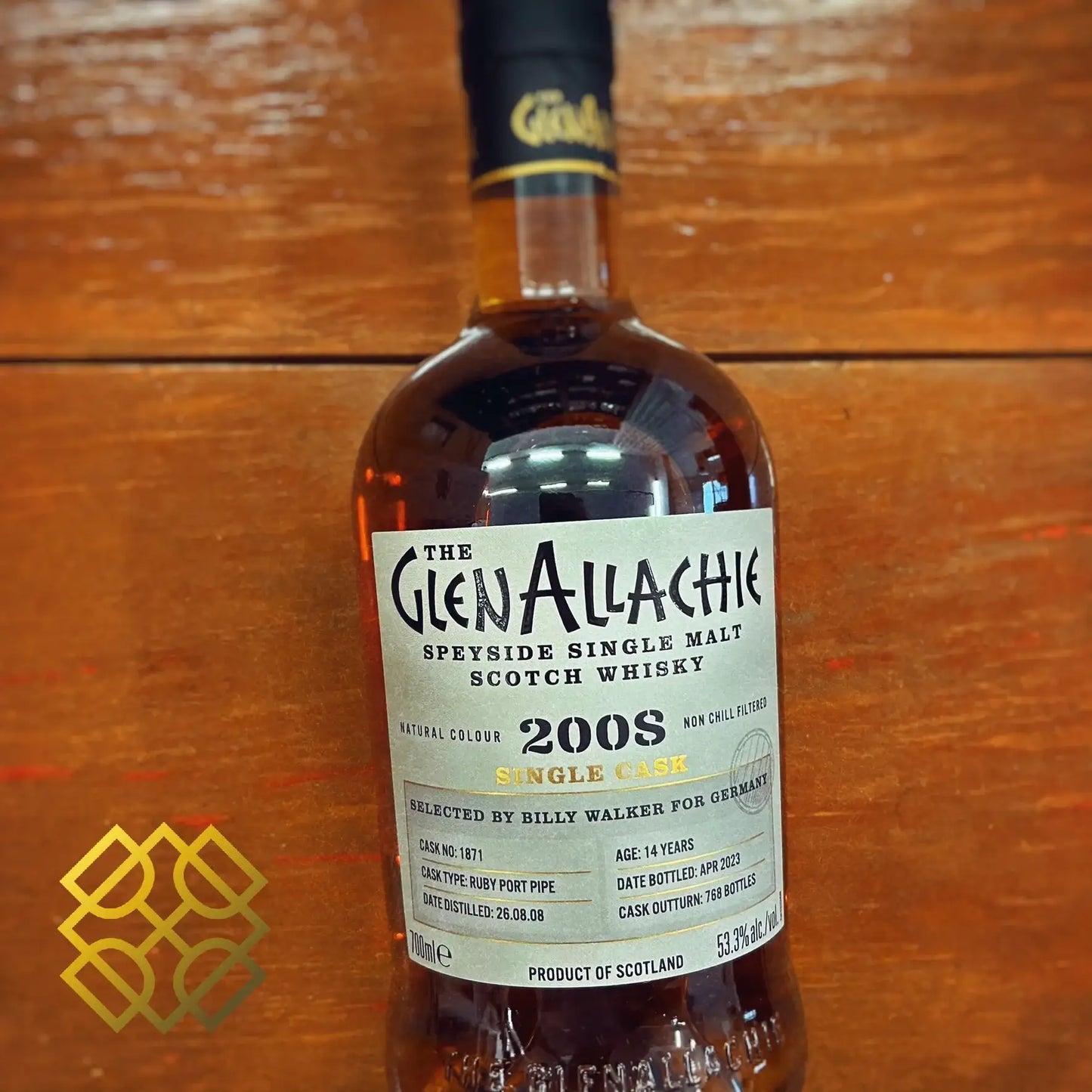 Glenallachie - 14YO, 2008/2023, #1871, Ruby Port Pipe, 53.3% - Scotch Whisky