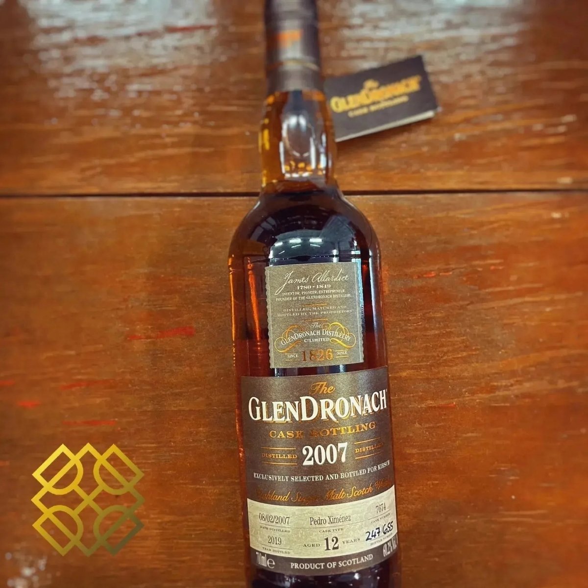 Glendronach - 12YO, 2007/2019, #7674 for Kirsch, 60.2% (WB87.82) (分現金/信用卡價) - Scotch Whisky
