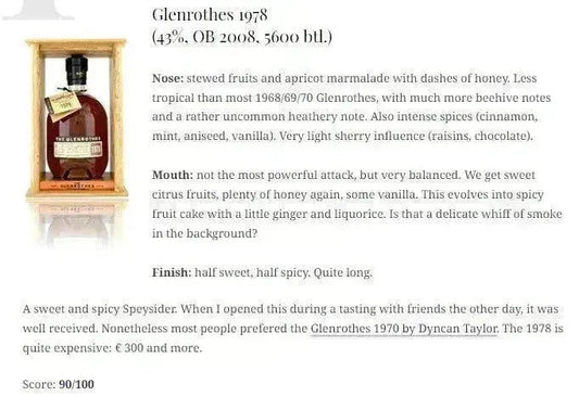 glenrothes-29yo-19782008-43percent-wn90-scotch-whisky-46817 - Alcohol Please