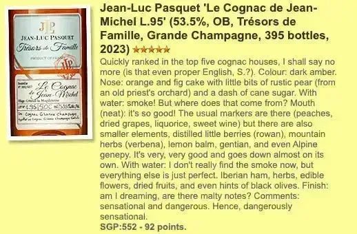 Jean-Luc Pasquet - ~28YO, 1995/2023, Le Cognac de Jean-Michel, 53.5% (WF92) - Cognac