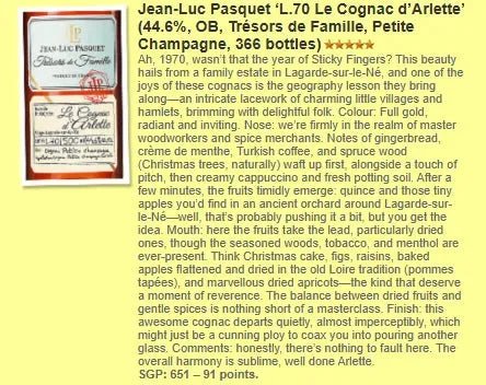 Jean Luc Pasquet - Le Cognac d’Arlette, 44.6% (WF91) (分現金/信用卡價) - Cognac
