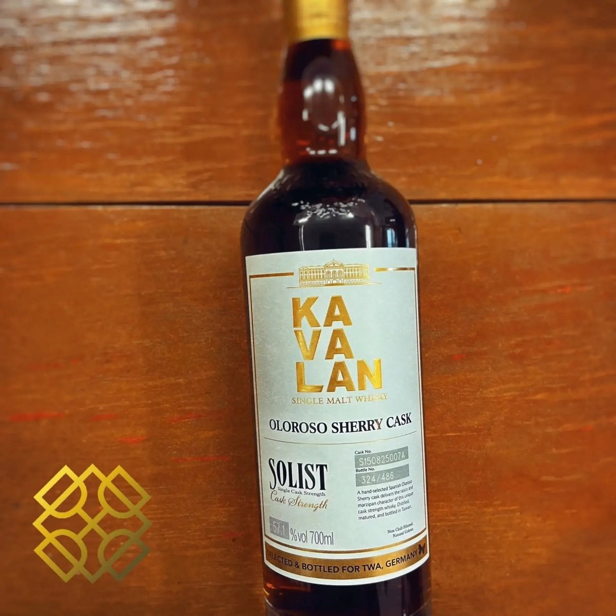Kavalan Sherry Solist - ~8YO, 2015/2023, #S150825007A for TWA, Oloroso Sherry Cask, 57.1% (WB87.56) - Taiwanese Whisky