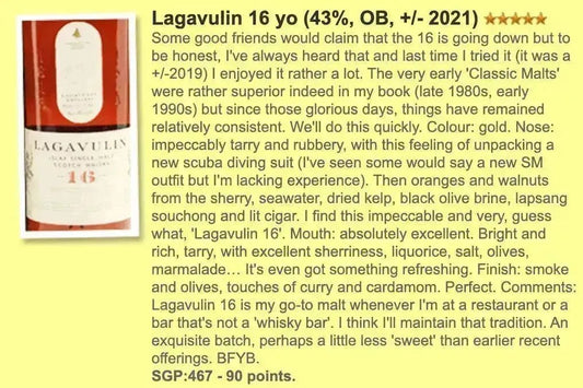 Lagavulin 16 - 16YO, 43% - Scotch Whisky