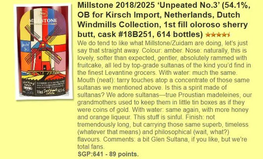 Millstone - 6YO, 2018/2025, #18B251, Windmills Collection No.3, 54.1% (WF89) - Other Whiskies