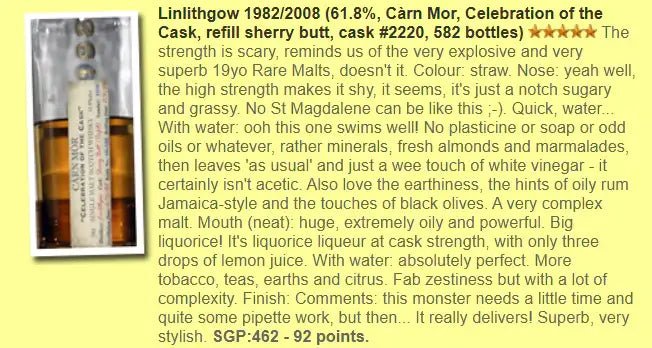 MMcK Linlithgow(St. Magdalene) - 25YO, 1982/2008, #2220, Refill Sherry Butt, 61.8% (WF92) (分現金/信用卡價) - Scotch Whisky