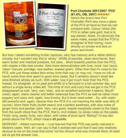 Port Charlotte - 6YO, 2001/2007, PC6, Cuairt-Beatha, 61.6% (WF88, WN87) - Scotch Whisky