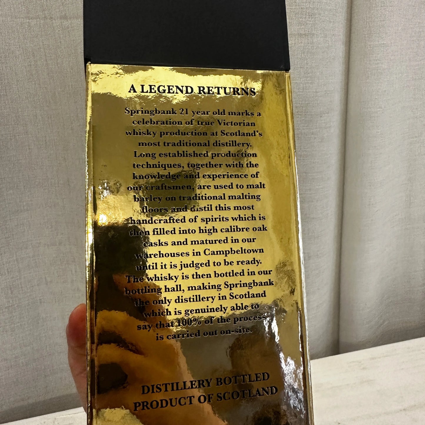 Springbank - 21YO, 2013, "A Legend Returns", 46% (WB88.96) (分現金/信用卡價) - Scotch Whisky