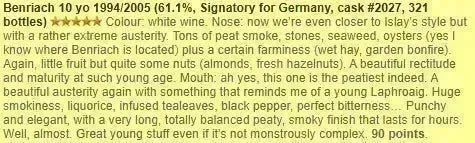 SV BenRiach - 10YO, 1994/2005, #2027, Dumpy, 61.1% (WF90) (分現金/信用卡價) - Scotch Whisky
