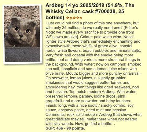The Whisky Cellar Ardbeg - 14YO, 2005/2019, Private Cellars Selection, 700038, 51.9% (WF90) (分現金/信用卡價) - 蘇格蘭威士忌