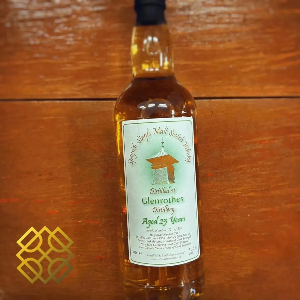 Whiskybroker Glenrothes - 25YO, 1988/2013, #7861, 51.1% (分現金/信用卡價) - Scotch Whisky