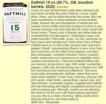 Daftmill - 15YO, 2006/2022, 55.7% (WF89) - Scotch Whisky