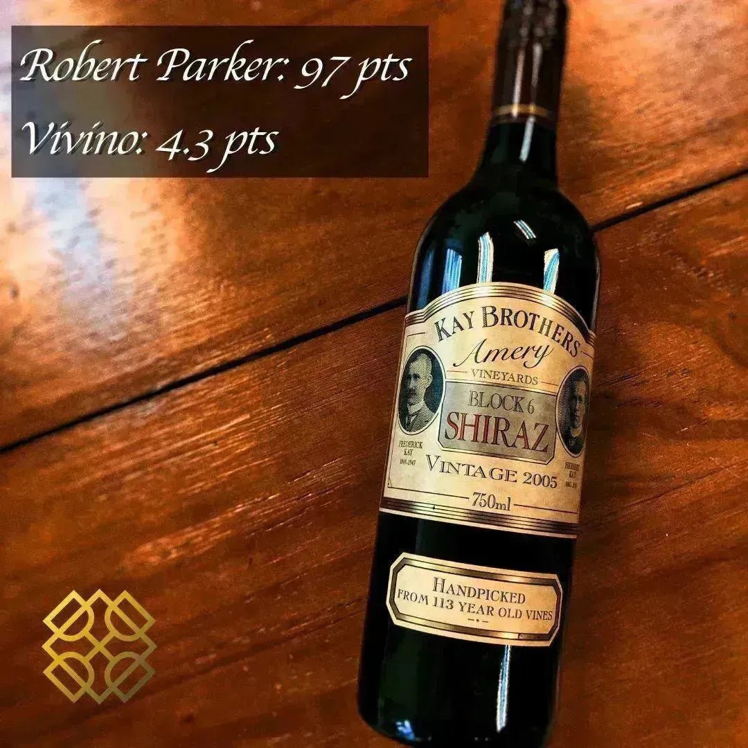 Kay Brothers - Block 6 Amery Vineyards Shiraz 2005 (RP97, Vivino 4.3) - Red Wine - Australia