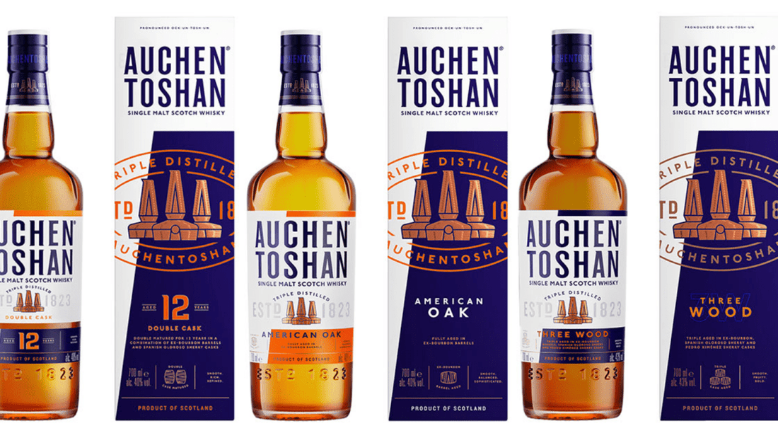 Auchentoshan 單一麥芽蘇格蘭威士忌革新包裝，推出全新12年雙桶熟成
