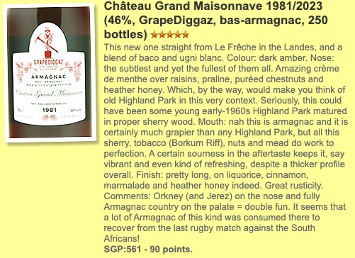 Chateau Grand Maisonnave - 42YO, 1981/2023, 46% - Armagnac, whiskyfun