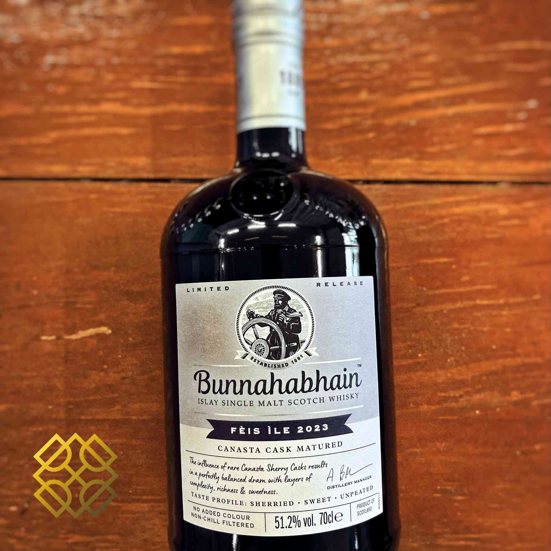 Bunnahabhain Feis Ile 2023, Canasta Sherry, 51.2%  Type : Single malt whisky