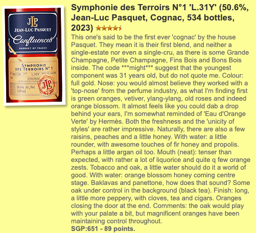 JLP - 31YO, Symphonie des Terroirs N°1, 50.6% - Cognac, whiskyfun
