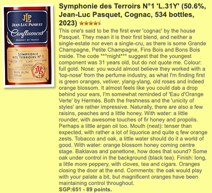 JLP - 31YO, Symphonie des Terroirs N°1, 50.6% - Cognac, whiskyfun