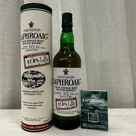 Laphroaig 10년, 2009, Cask Strength 배치 #001, 57.8% (WF89) (현금/신용카드 가격)