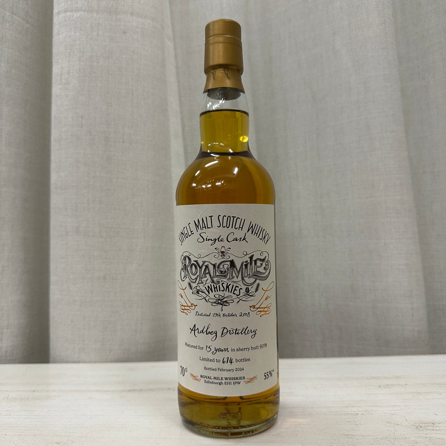 Royal Mile Whiskies Ardbeg 15년 2008/2024, #5078, Sherry Butt, 55% (WF92) (현금/신용카드 가격)