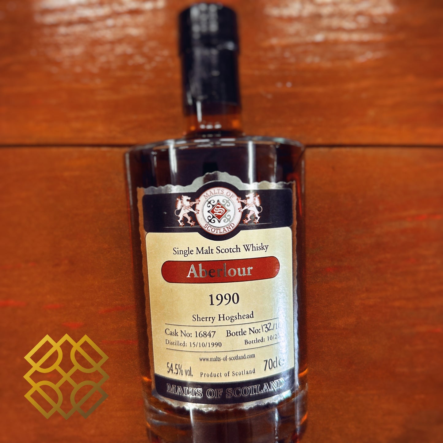 Malts of Scotland Aberlour 1990/2009, #16847, Sherry Hogshead, 54.5%
