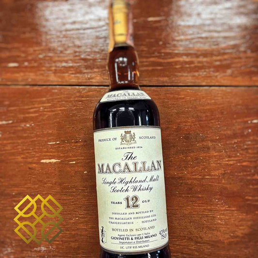 Macallan  Type : Single Malt Whisky Cask Type : Sherry Wood 12yo