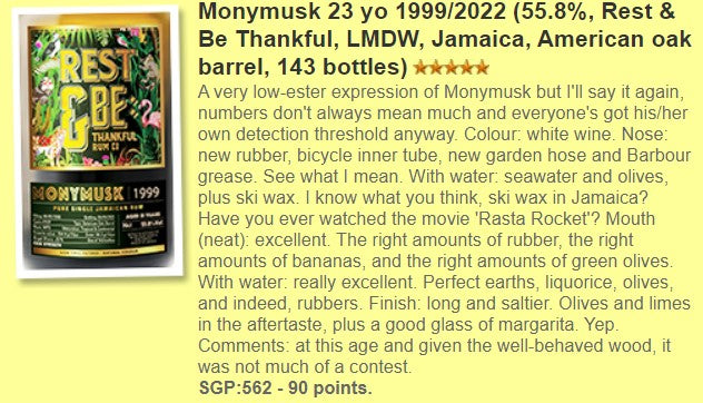 Rest & Be Thankful Monymusk-23YO,1999/2022,#7537,55.8%-Rum, 2