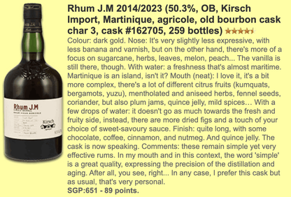Rhum JM 2014/2023 8YO #162705, whiskyfun