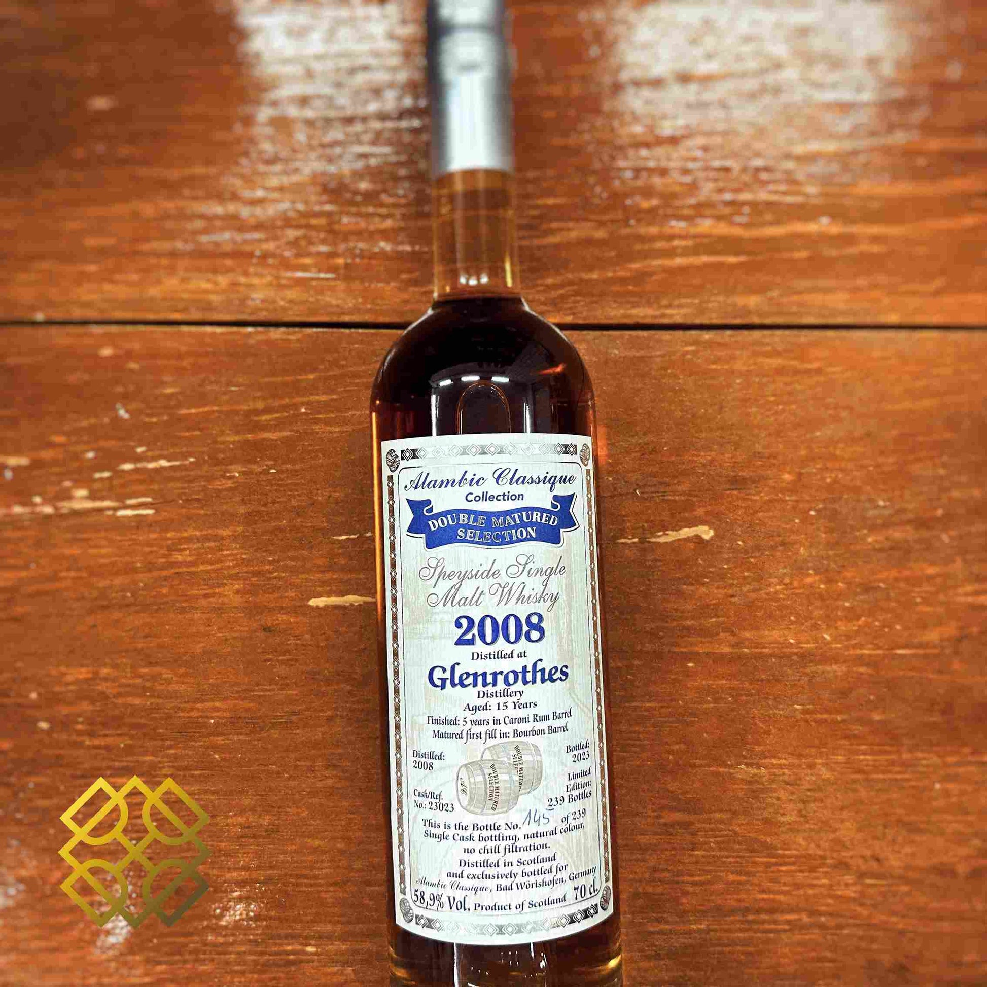 Alambic Classique Glenrothes - 15YO, 2008/2023, #23023, Caroni Rum Barrel, 58.9% - Whisky