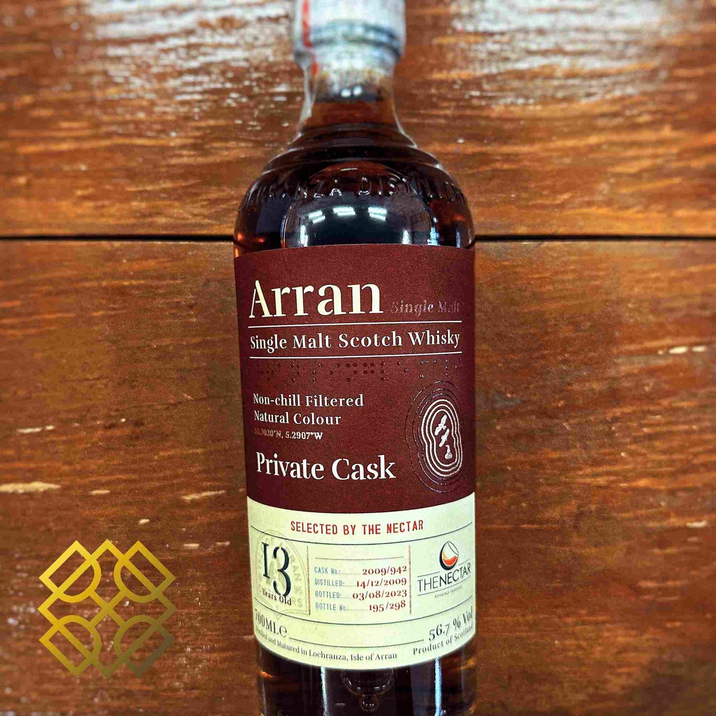 Arran - 13YO, 2009/2023, #2009/942, Hogshead, 56.7% -Whisky