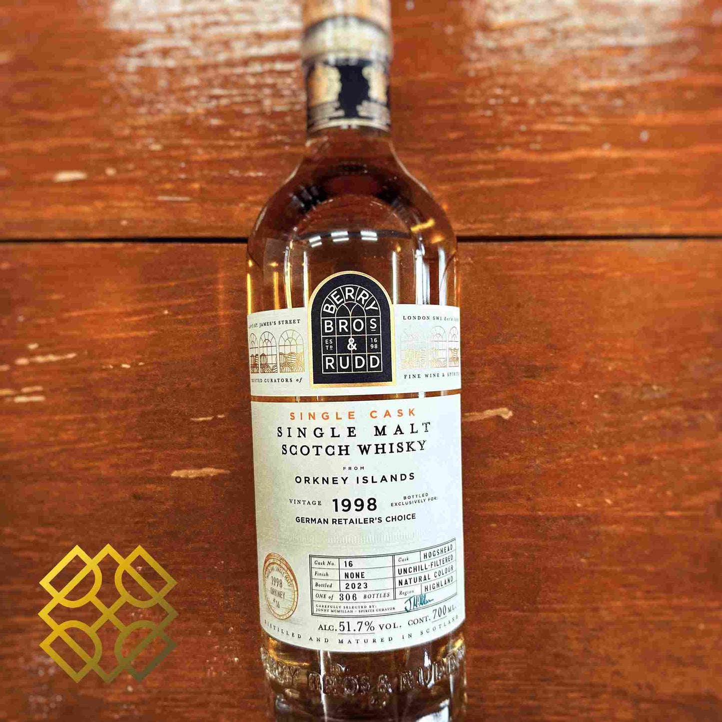 BBR Orkney Islands - ~25YO, 1998/2023, #16, 51.7% - Whisky