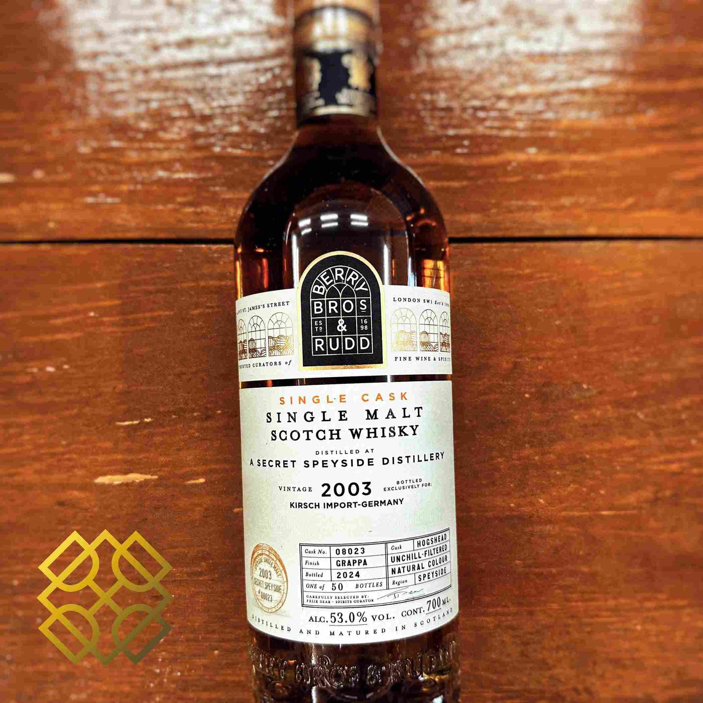 BBR Secret Speyside - 21YO, 2003/2024, #08023, 53% - Whisky