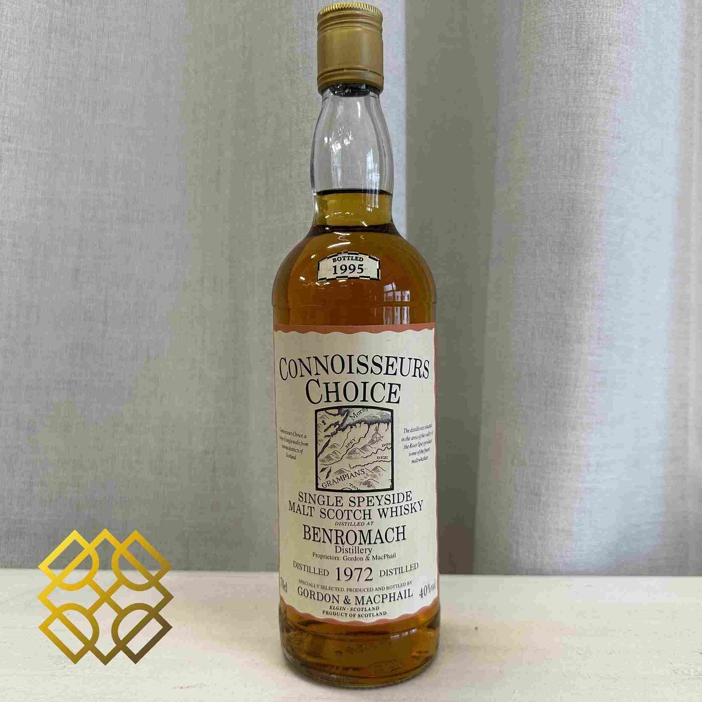 G&M Benromach - ~23YO, 1972/1995, Old Map Label, 40%-Whisky, 2