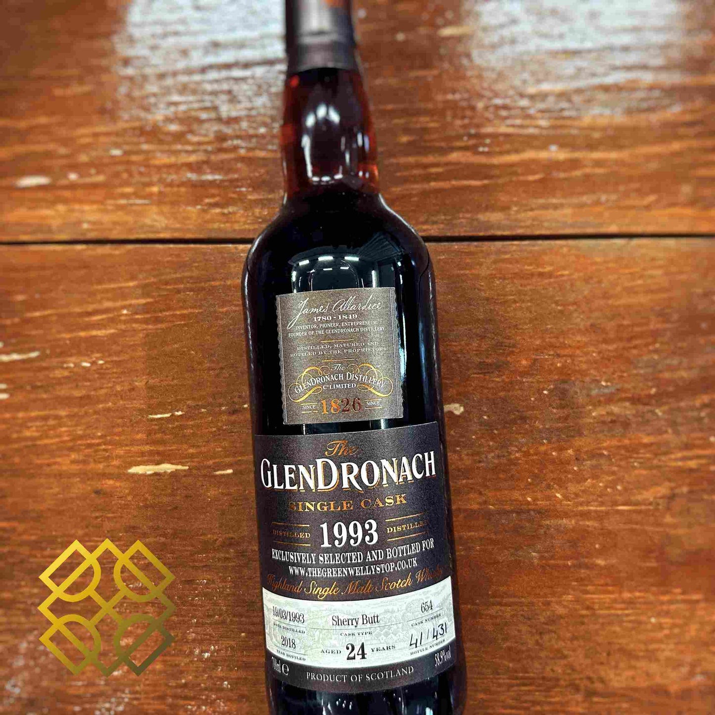 Glendronach  - 24YO, 1993/2018, #654, 58.9% - Whisky