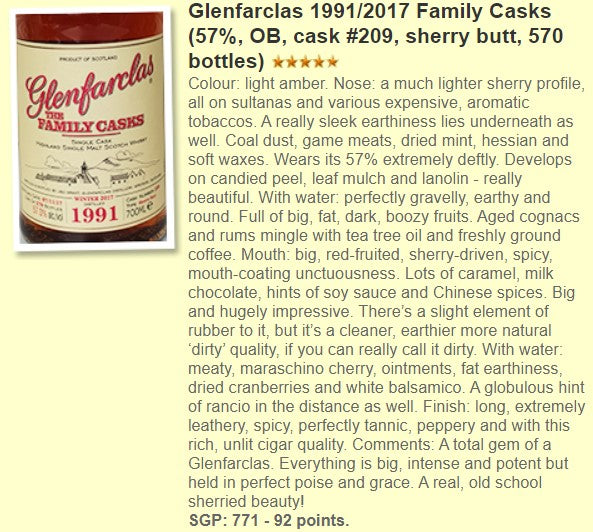 Glenfarclas - 26YO, 1991/2017, #209, 57% - Whisky, 2