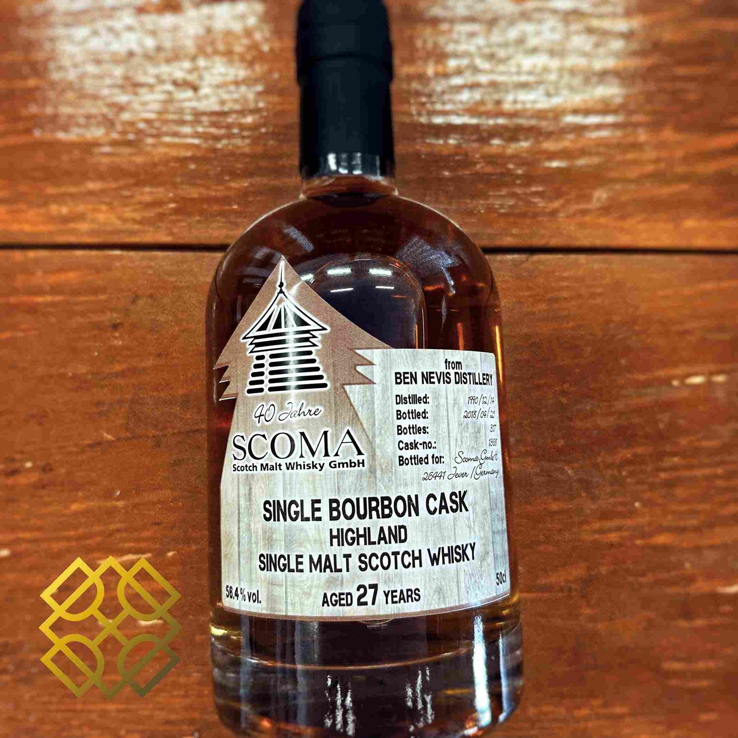 Glenscoma Ben Nevis - 27YO, 1990/2018, #1368, 56.4%-Whisky