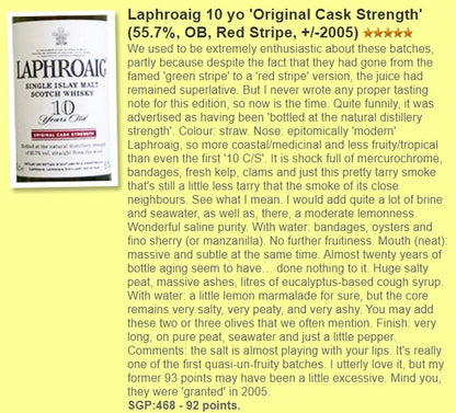 Laphroaig - 10YO, 2005, Red Stripe, 55.7% - Whisky,4